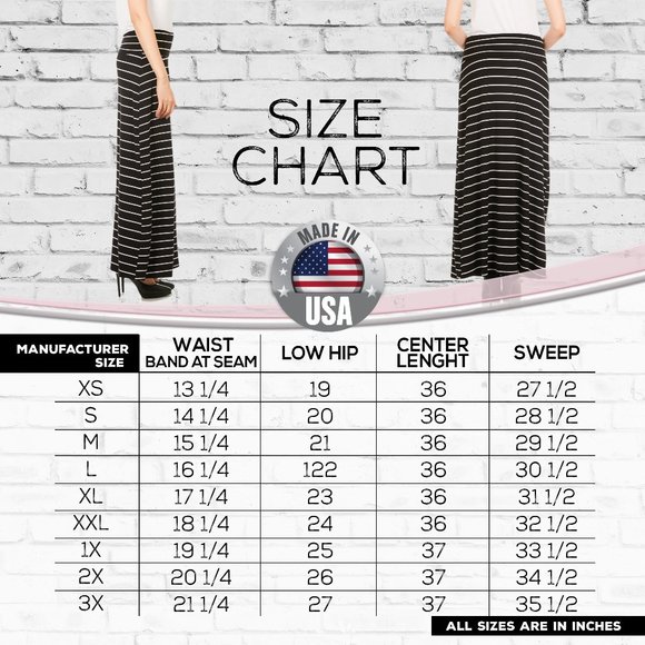 NWT - Women's Stripe Maxy Skirt - Black - Picture 2 of 2